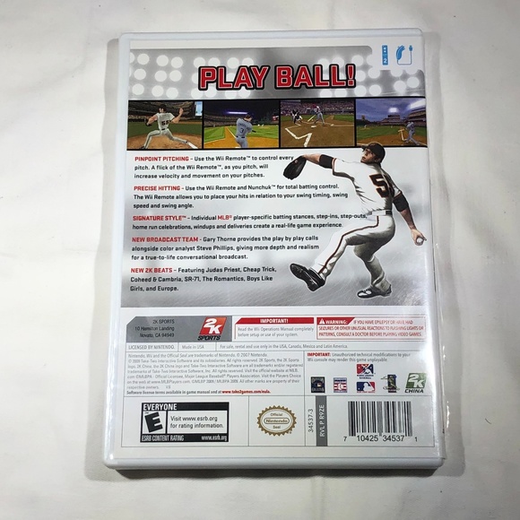 NINTENDO WII MAJOR LEAGUE BASEBALL 2K9 - Picture 5 of 12